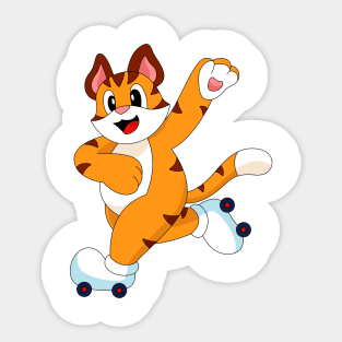 Tiger Roller skates Inline skating Sticker